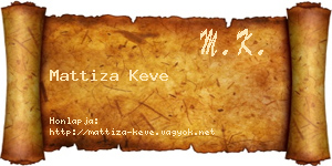 Mattiza Keve névjegykártya